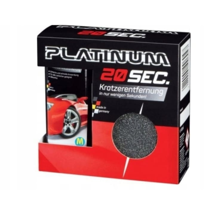 Set solutie si buretel pentru eliminarea zgarieturilor auto, efect de polish, actioneaza in 20 de secunde, compatibla cu orice culoare, transparent