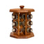 Set suport lemn cu 12 sticle pline cu condimente natur