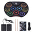 Set Tobe electronice digitale din Silicon cu pedale de picior, USB 9 USB 9 Padu-ri de tobe colorate, Negru