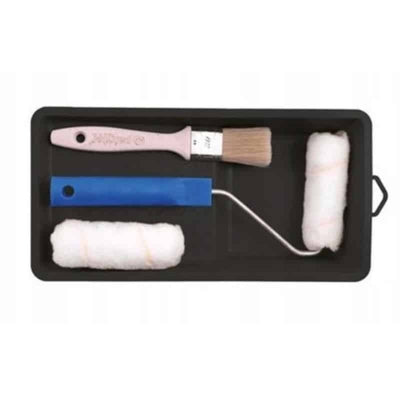 Set trafalet blanita 10 cm cu pensula si tava pentru vopsit