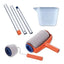 Set trafalet FOXMAG24, cu rezervor pentru vopsit, brat extensibil, 3 accesorii cu vas de un litru, portocaliu/albastru