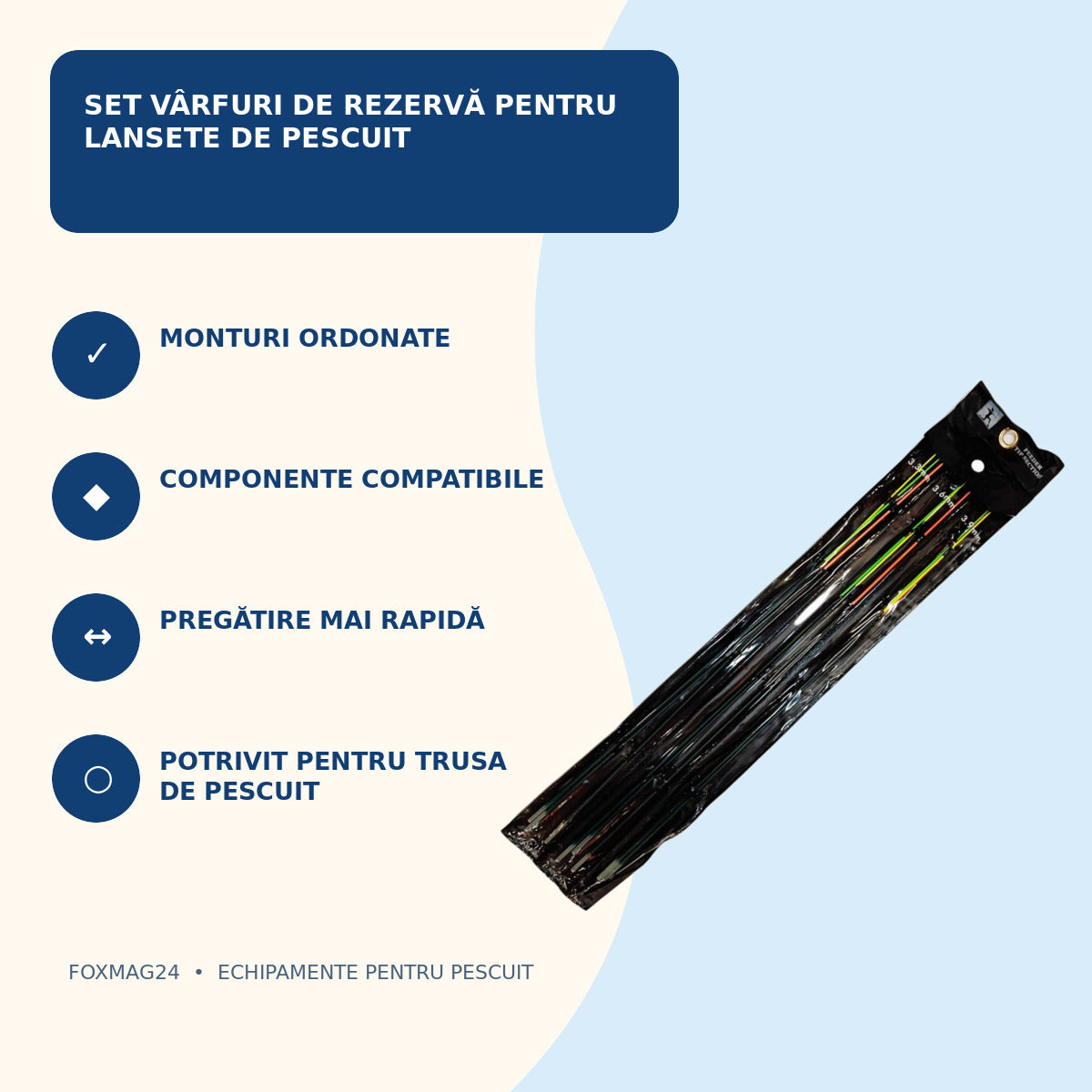 Set Vârfuri de Rezervă pentru Lansete de Pescuit – caracteristici