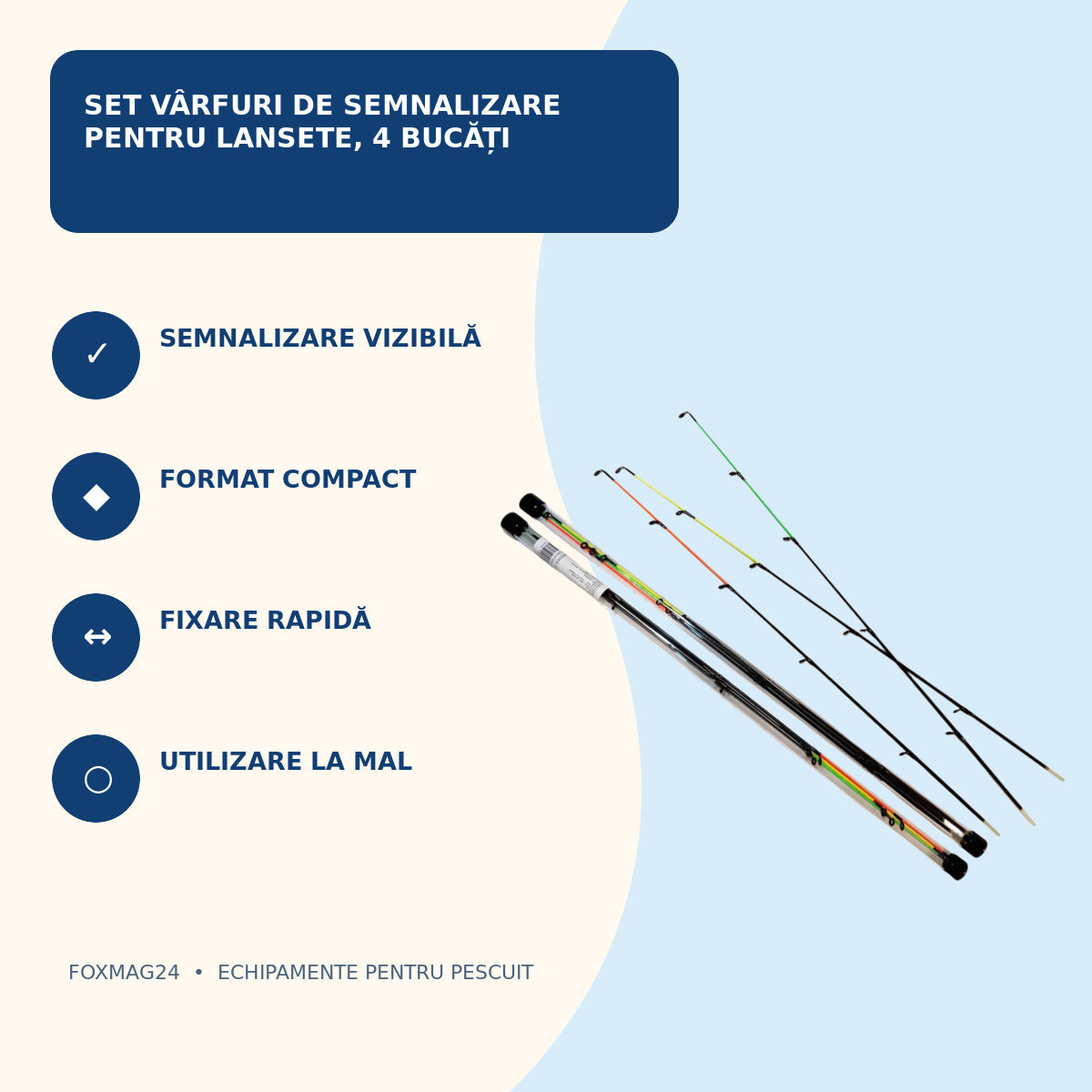 Set Vârfuri de Semnalizare pentru Lansete, 4 Bucăți – caracteristici