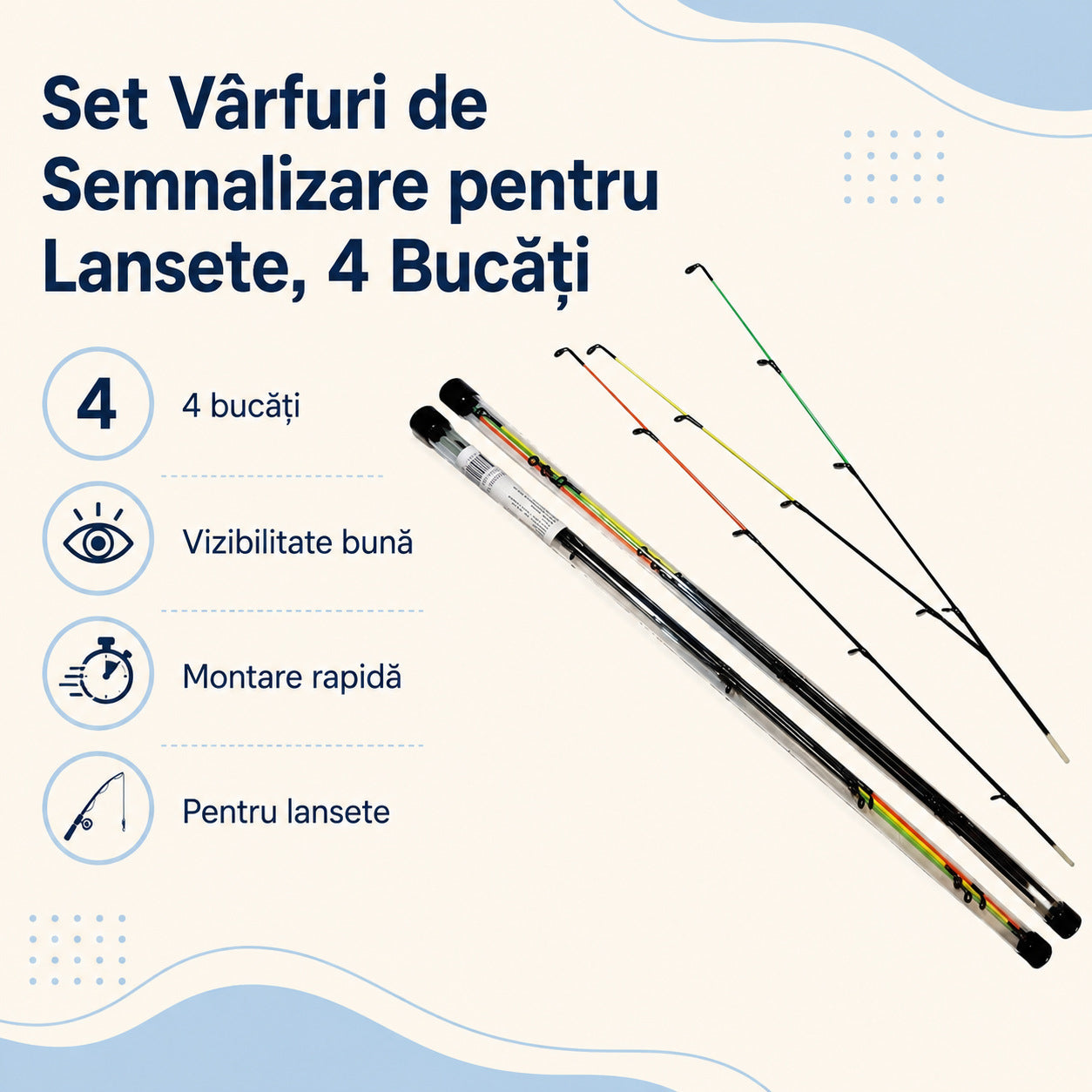 Set Vârfuri de Semnalizare pentru Lansete, 4 Bucăți – caracteristici