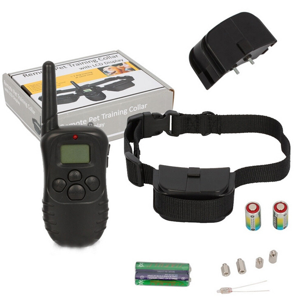 Set Zgarda electrica pentru dresaj canin FOXMAG24®, raza 300m, ajustabila, Pet Training Collar LCD Display