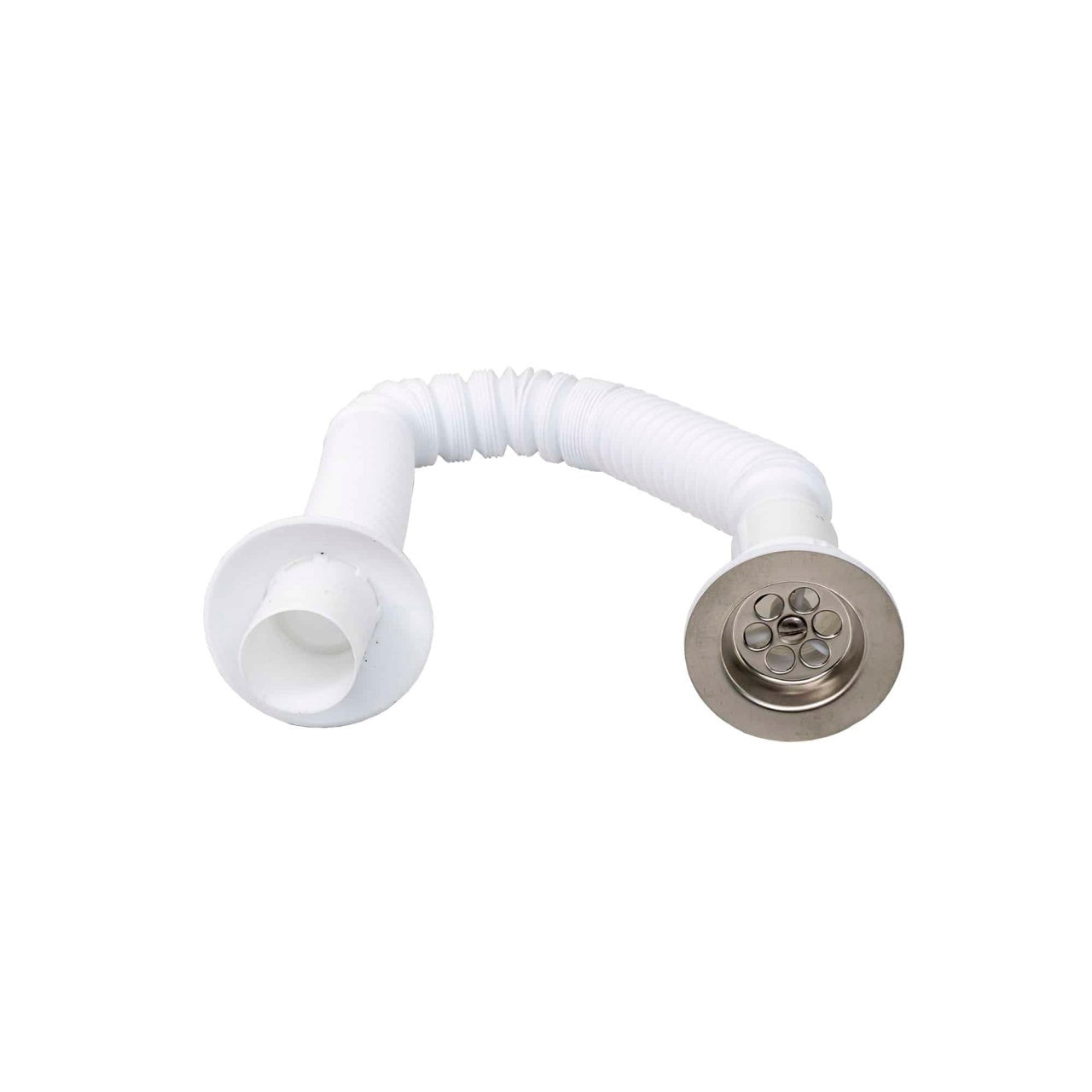 Sifon pentru chiuveta Q40, plastic alb, lungime reglabila 34-80 cm