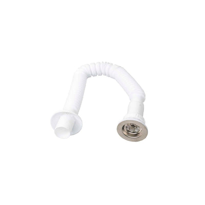 Sifon pentru chiuveta Q40, plastic alb, lungime reglabila 34-80 cm