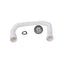 Sifon pentru chiuveta Q50, plastic alb, sistem scurgere eficient