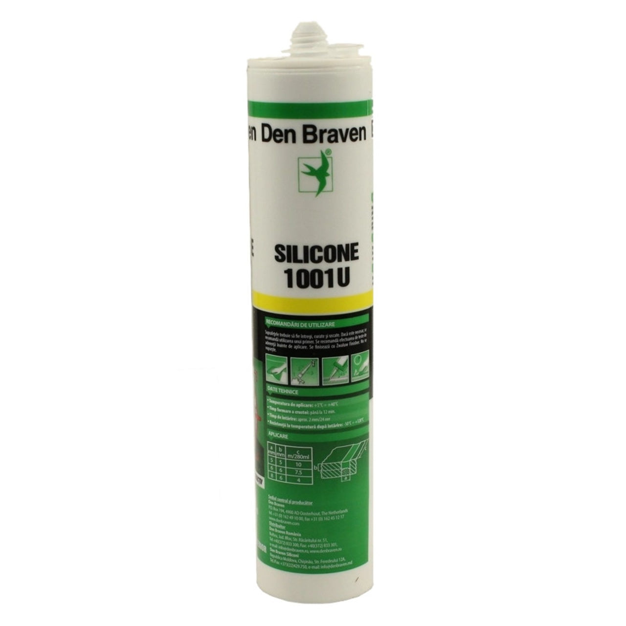 Silicon alb 280ml pentru rosturi de conexiune si vitraje