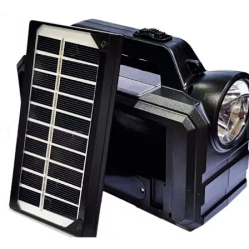 Sistem de iluminat solar, cu 2 becuri LED, lampa LED, USB, tensiunea maxima 9V, negru