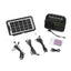 Sistem de iluminat solar, cu lanterna, 3 becuri LED, intrerupator pornit/oprit, Radio/Bluetooth, negru