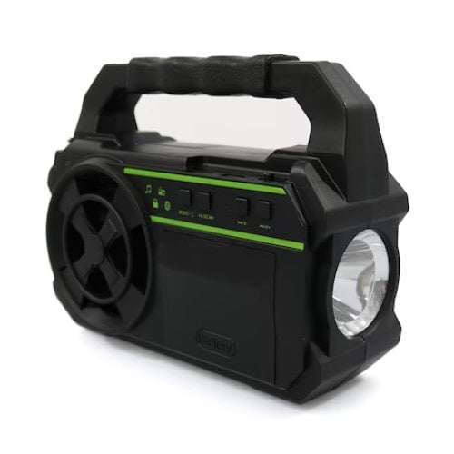 Sistem de iluminat solar, cu lanterna, 3 becuri LED, intrerupator pornit/oprit, Radio/Bluetooth, negru