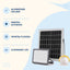 Sistem de Iluminat Solar cu Proiector, Panou și Bec Suspendat, Gri – imagine 3