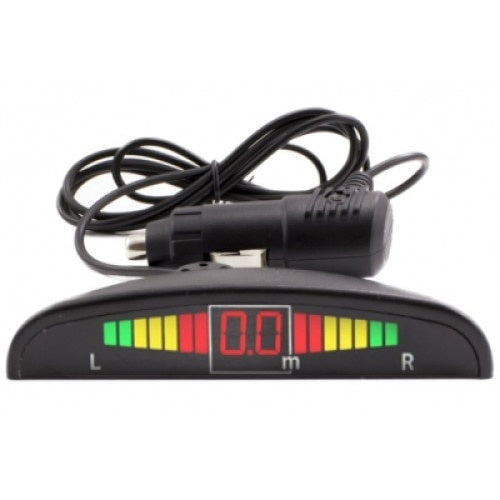 Sistem de parcare FOXMAG24 cu 4 senzori, auto, display LED, avertizare sonora, luminoasa, metrica