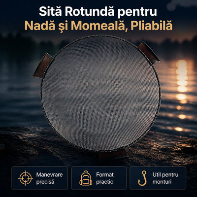 Sită Rotundă pentru Nadă și Momeală, Pliabilă – imagine principală promoțională