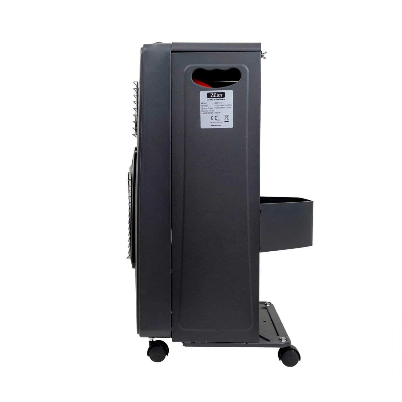 Soba mobila pe gaz GPL si electrica, aprindere piezo-electrica, demontabila, neagra