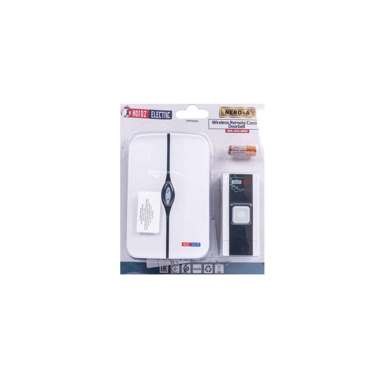 Sonerie wireless 220V, alb, 36 tonuri, raza actiune 100 m