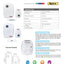 Sonerie wireless 220V, fara fir, 36 tonuri, raza actiune 100m, alb