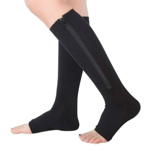 Sosete FOXMAG24 cu fermoar pentru stimularea circulatiei, culoarea negru, L/XL
