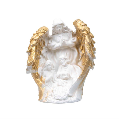 Statueta decorativa din ipsos cu ingerul pazitor, 16 cm inaltime