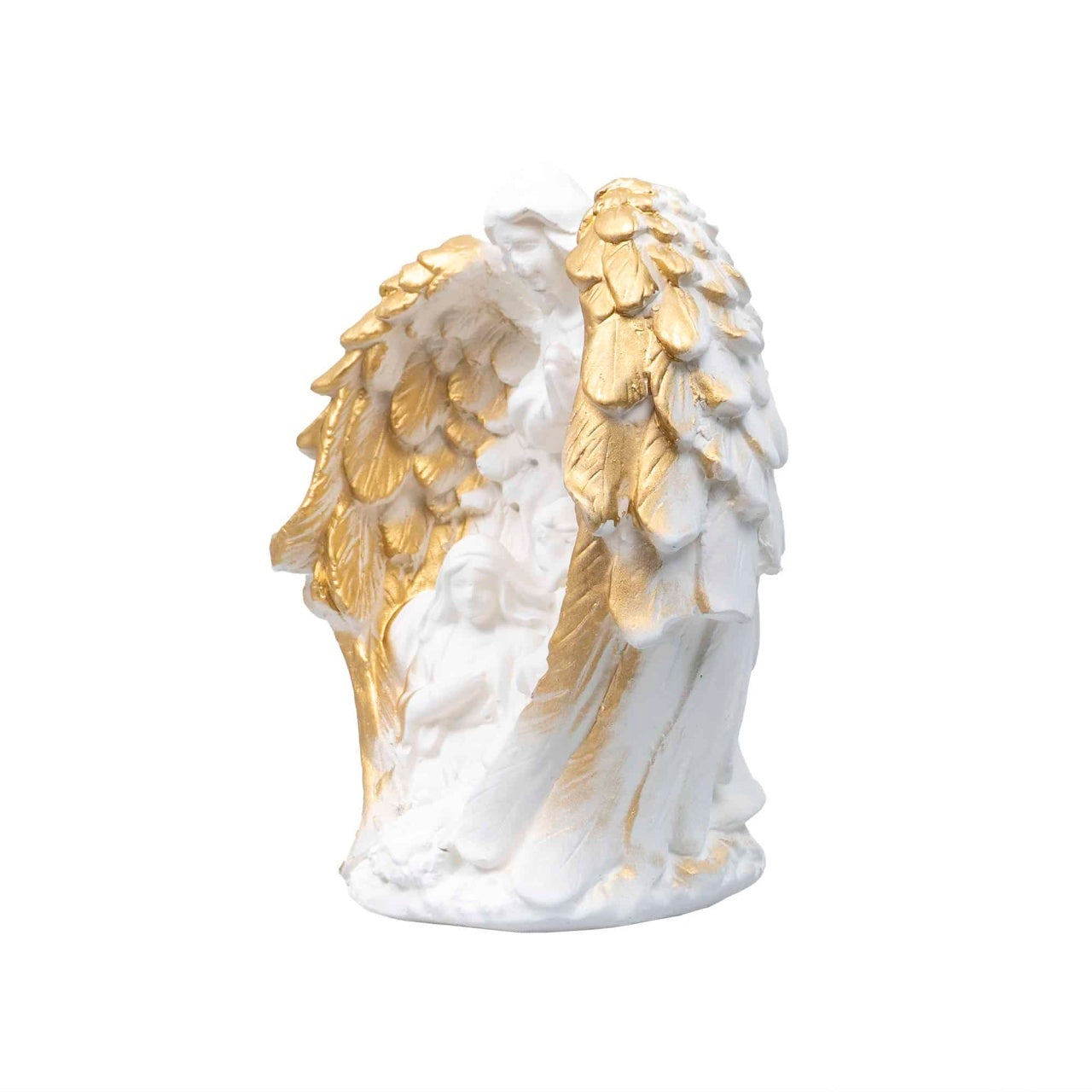 Statueta decorativa din ipsos cu ingerul pazitor, 16 cm inaltime