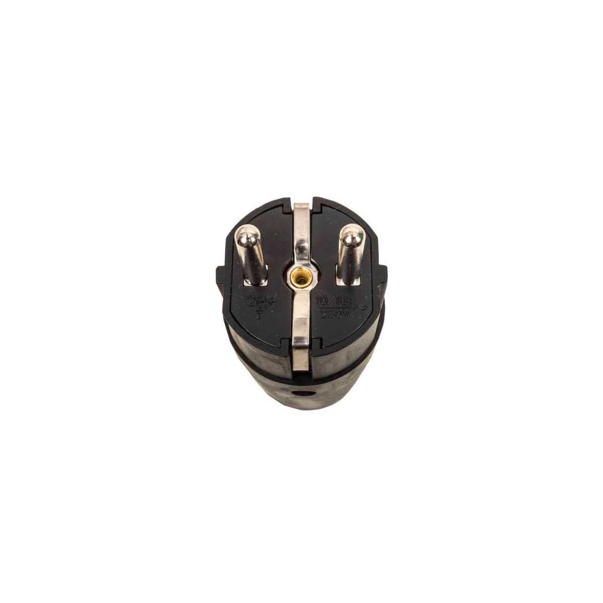 Stecher cauciucat 10A-16A, 250V, fara cablu, negru, 1 locas