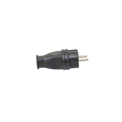 Stecher cauciucat IP44 16A fara cablu, culoare negru, 1 locas