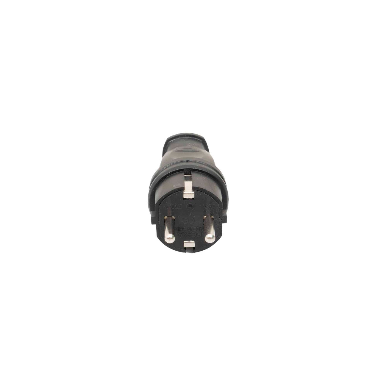 Stecher cauciucat IP44 16A fara cablu, culoare negru, 1 locas
