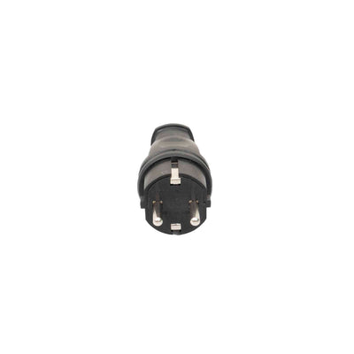 Stecher cauciucat IP44 16A fara cablu, culoare negru, 1 locas