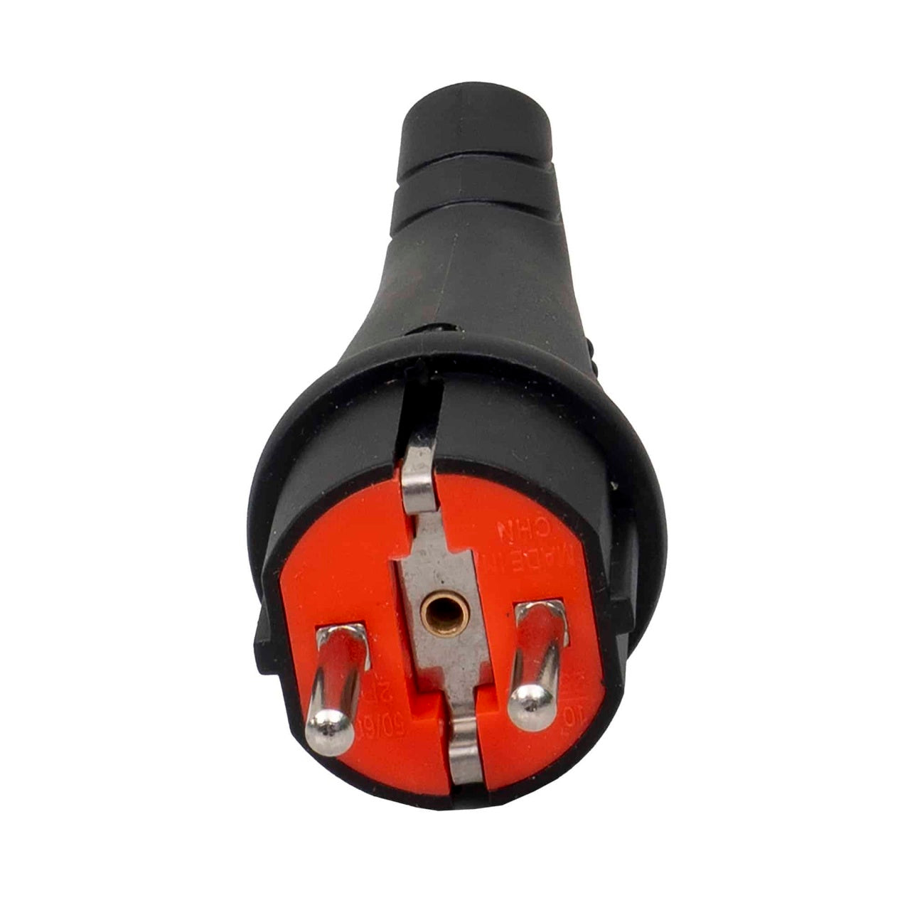 Stecher din plastic cu maner, 16A, fara cablu, negru, 1 locas