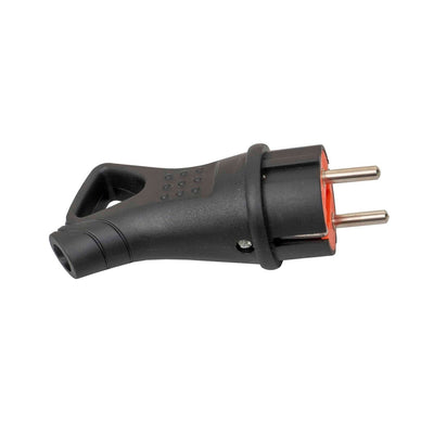 Stecher din plastic cu maner, 16A, fara cablu, negru, 1 locas
