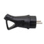 Stecher din plastic cu maner, 16A, fara cablu, negru, 1 locas