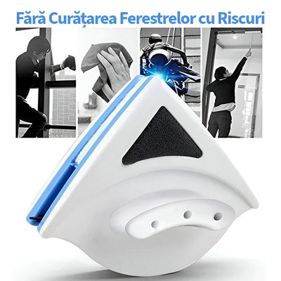 Stergator magnetic pentru geamuri cu doua fete, 16x13.5x..5 cm
