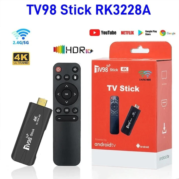 Stick TV Android 12.1 4K HD, 2GB RAM, 16GB Flash, WiFi dual, suport 3D