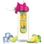 Sticla pentru apa cu infuzor, capacitate 700 ml, sistem de blocare, design portabil, rezistent la socuri, fara BPA, transparent
