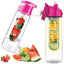 Sticla pentru apa cu infuzor, capacitate 700 ml, sistem de blocare, design portabil, rezistent la socuri, fara BPA, transparent