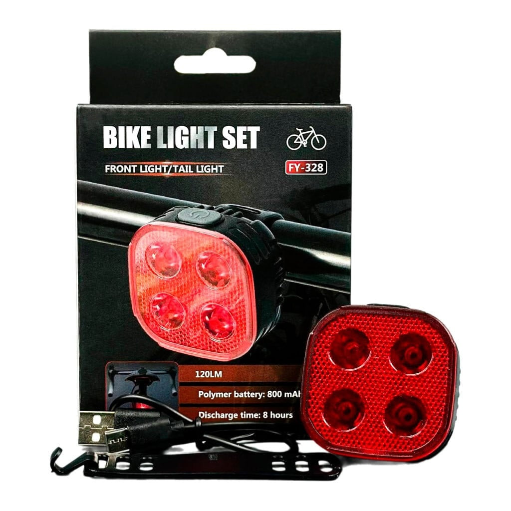 Stop bicicleta cu 4 functii si incarcare USB, rezistent la apa