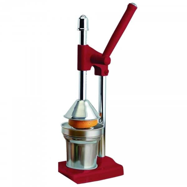 Storcator manual pentru fructe din inox si fonta, culoare rosie