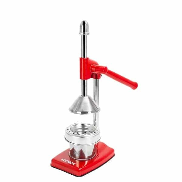 Storcator manual pentru fructe din inox si fonta, culoare rosie