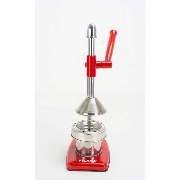 Storcator manual pentru fructe din inox si fonta, culoare rosie