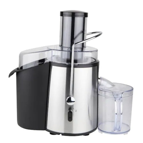 Storcator pentru fructe si legume, confectionat din inox si plastic, putere 1000 W, capacitate 1l, sistem anti-alunecare, protectie supraincalzire, negru