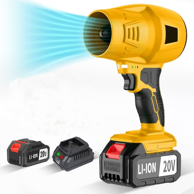 Suflanta de frunze, 2 in 1, incarcator rapid, pentru curatarea multiplelor locuri, galben