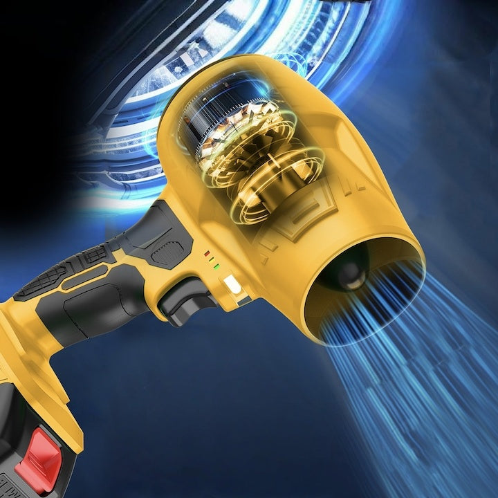 Suflanta de frunze, 2 in 1, incarcator rapid, pentru curatarea multiplelor locuri, galben