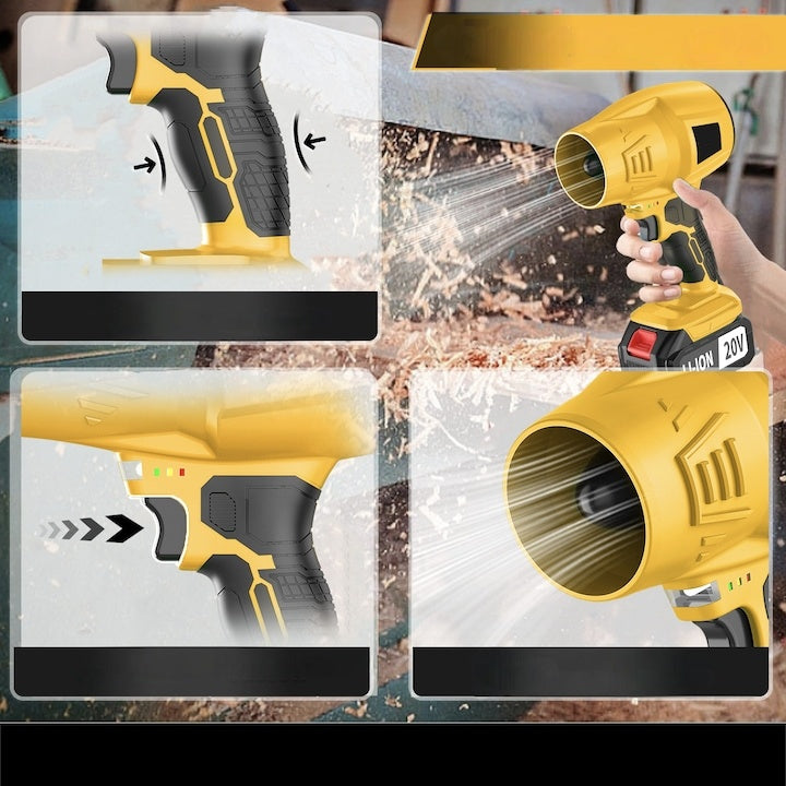 Suflanta de frunze, 2 in 1, incarcator rapid, pentru curatarea multiplelor locuri, galben