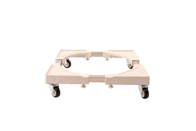 Suport ajustabil cu roti pentru electrocasnice, cadru metalic si plastic rigid