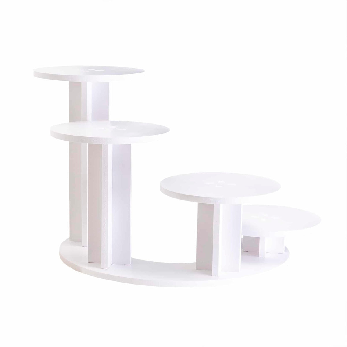 Suport candy bar cu 4 etajere din lemn, alb, 45x30x31 cm