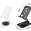 Suport de telefon ajustabil, rotire 360 grade, negru, 6.8 x 9.8 cm