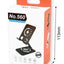 Suport de telefon ajustabil, rotire 360 grade, negru, 6.8 x 9.8 cm