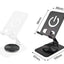 Suport de telefon ajustabil, rotire 360 grade, negru, 6.8 x 9.8 cm