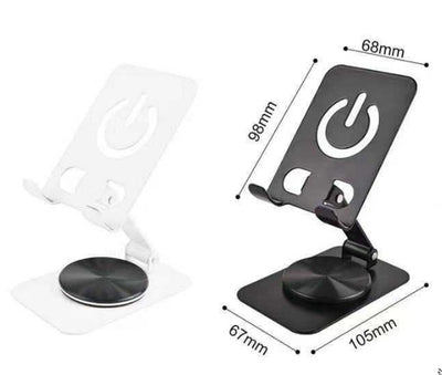 Suport de telefon ajustabil, rotire 360 grade, negru, 6.8 x 9.8 cm